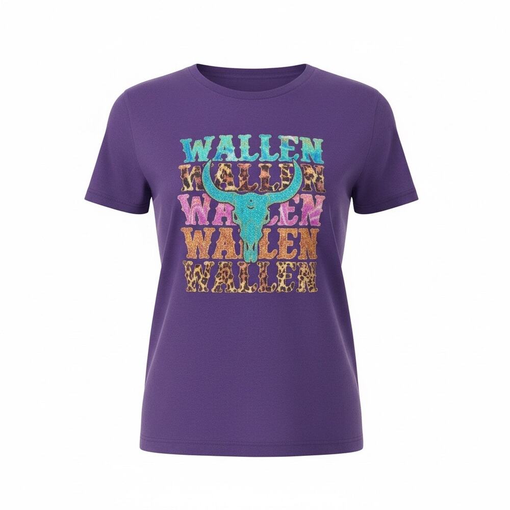 Morgan Wallen Graphic T Shirt Youth Medium Purple Country Music Tee